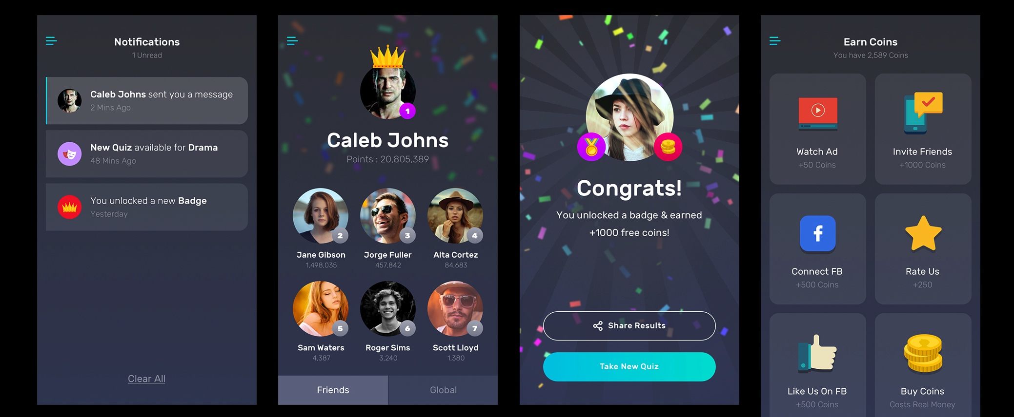 黑白简洁的 APP UI 套件-稀土区