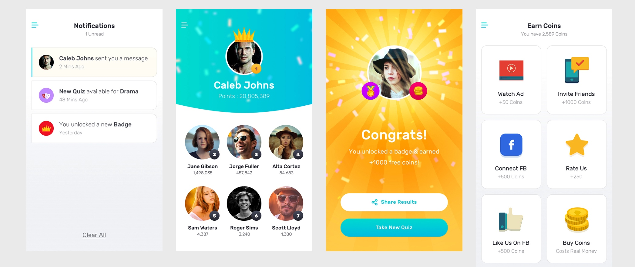 黑白简洁的 APP UI 套件-稀土区