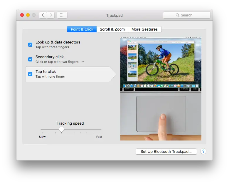 mac trackpad 设置