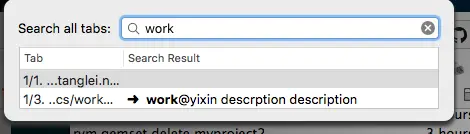 iTerm2 search