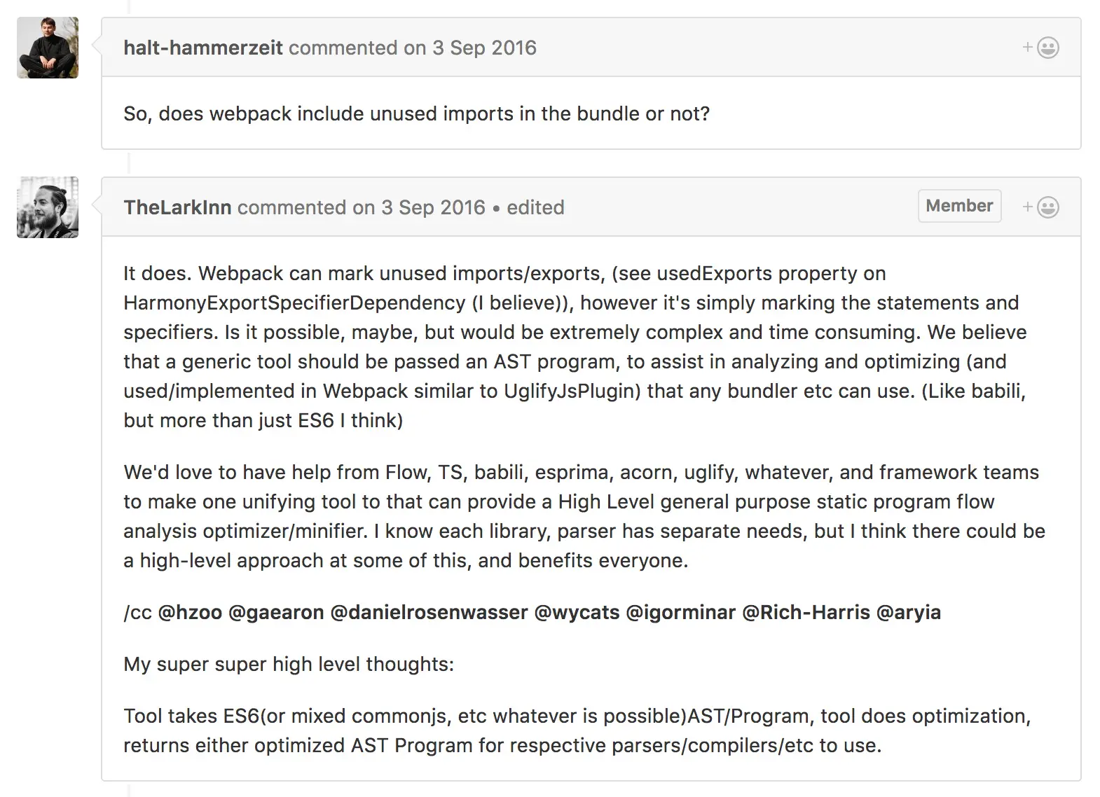webpack tree shaking