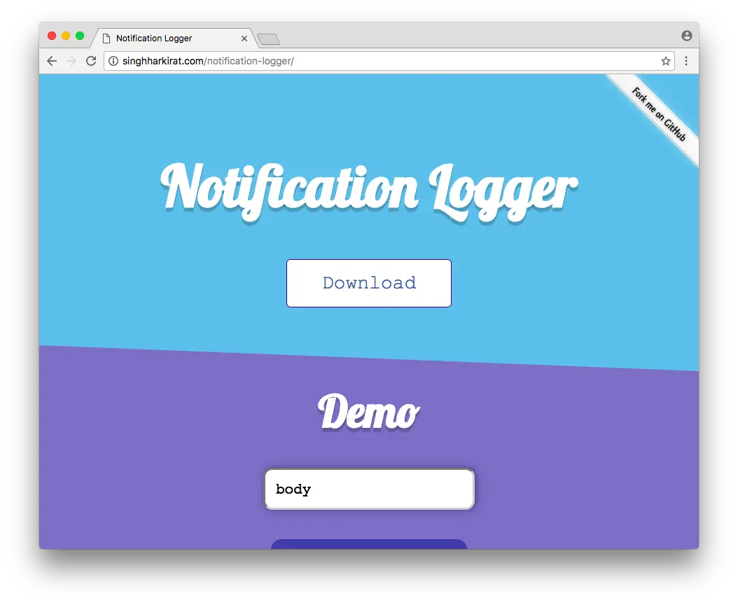 Notification Logger