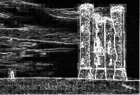 Figure 2: Computing the gradient magnitude representation of of the input image. This representation will serve as our energy map [source: Wikipedia].