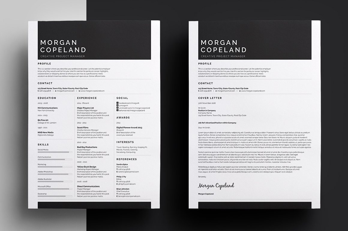 5款简洁精致的个性求职简历-稀土区