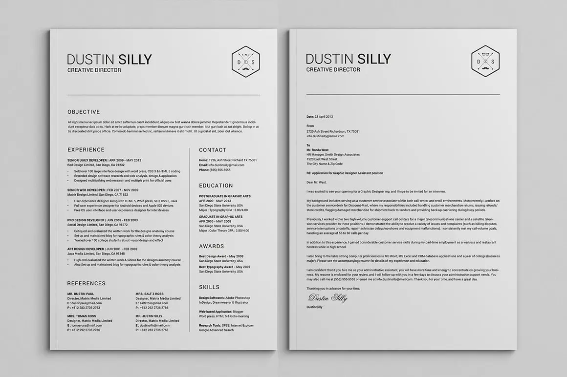 7款简约的求职简历模板-稀土区