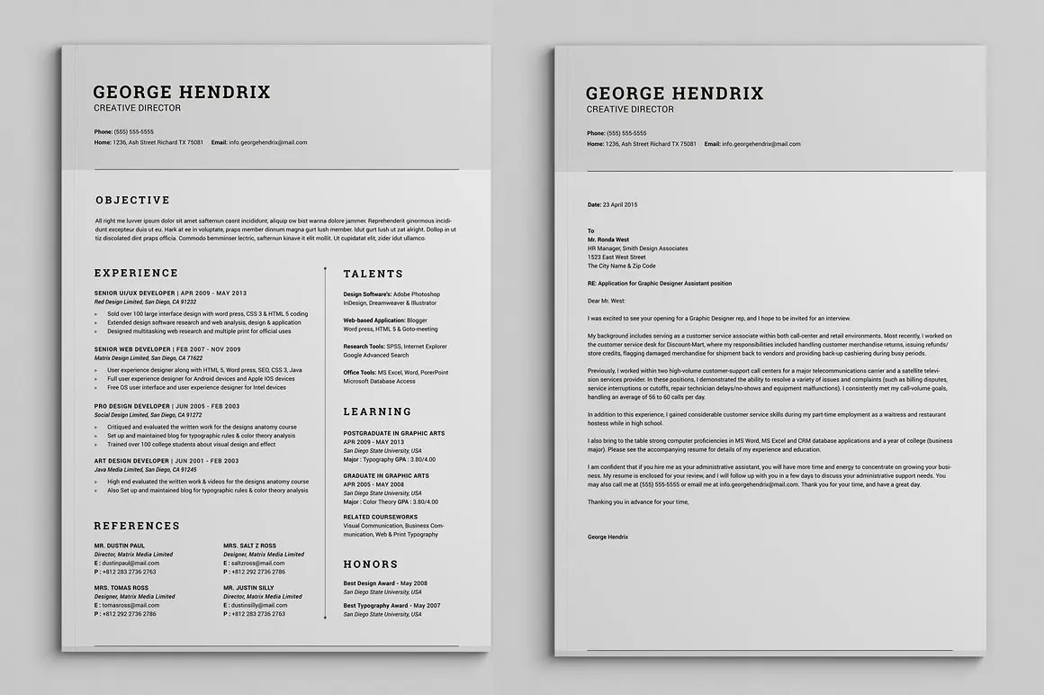 7款简约的求职简历模板-稀土区