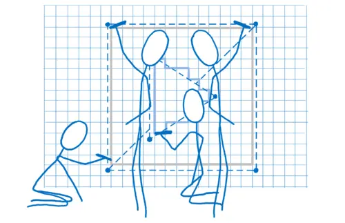 GPU cores drawing lines between vertexes