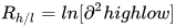 R_{h/l} = ln[\frac{high}{low} ]