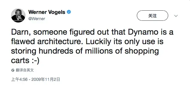 amazon-cto-twitter-about-dynamo