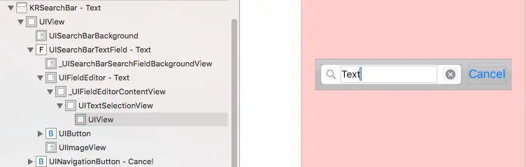 UISearchBar层次结构截图