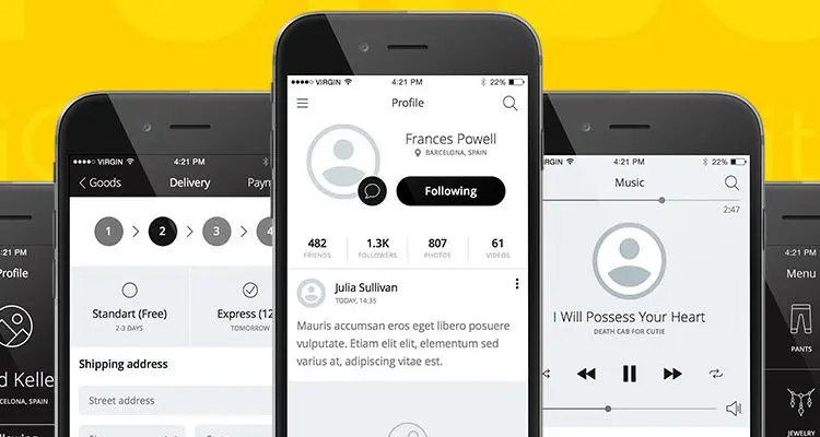 sketch Turbo ios iphone ipad mobile app free wireframe kit template UI design