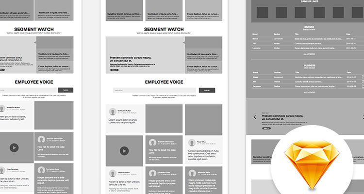 Website sketch web design development free wireframe kit template UI design