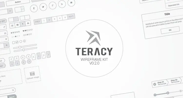 Teracy sketch web design development free wireframe kit template UI design