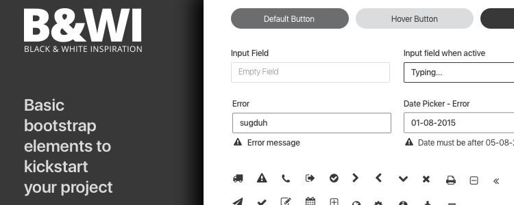 B&W UI Elements