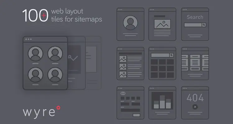 Wyre Web Layout Flowcharts AI EPS SVG illustrator ux flowchart userflow development free wireframe kit template UI design