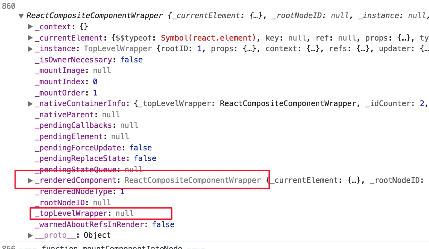 最外层组件instantiateReactComponent对象