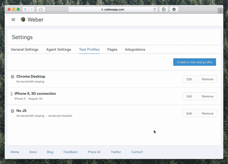 Calibre App: testing with and without JavaScript