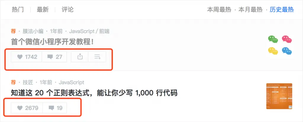 基于mongodb+express+vue+axios+bootstrap的掘金最热文章收藏评论分析