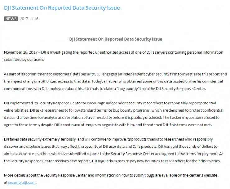 大疆 VS “白帽子”，到底谁威胁了谁？