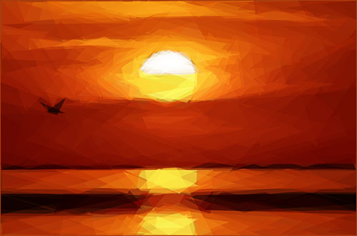 primitive几何图形化后的风景