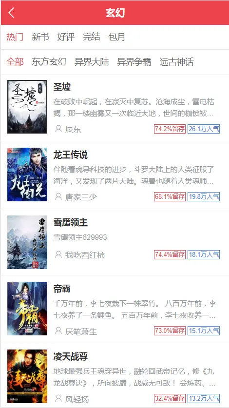 分类列表