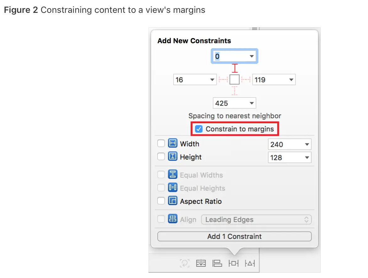 打开Constrain to margins选项