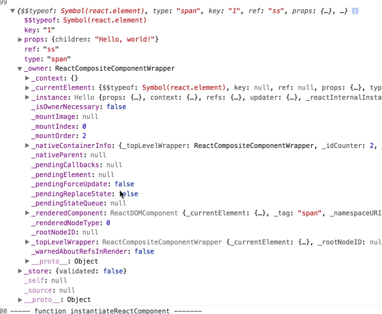 ReactElement 函数最终返回结果
