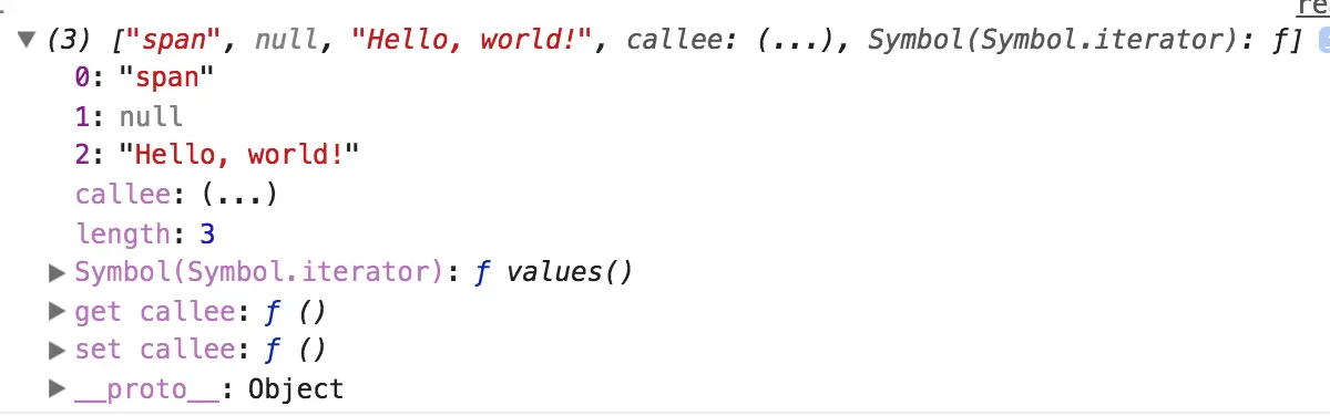 demo1： createElement arguments