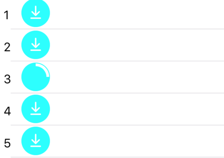 上下滑动TableView后进度条在第3行