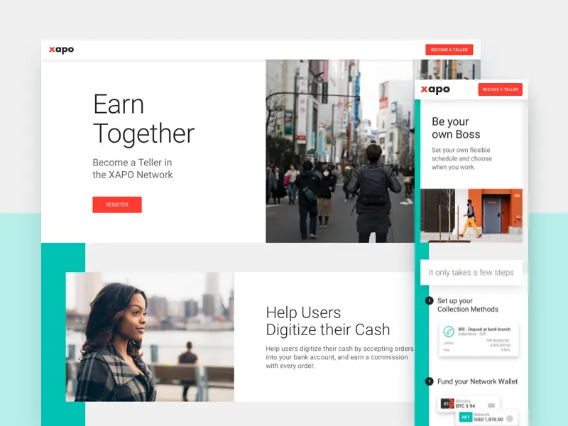 web accessibility-xapo-network-landing page