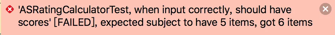 测试失败