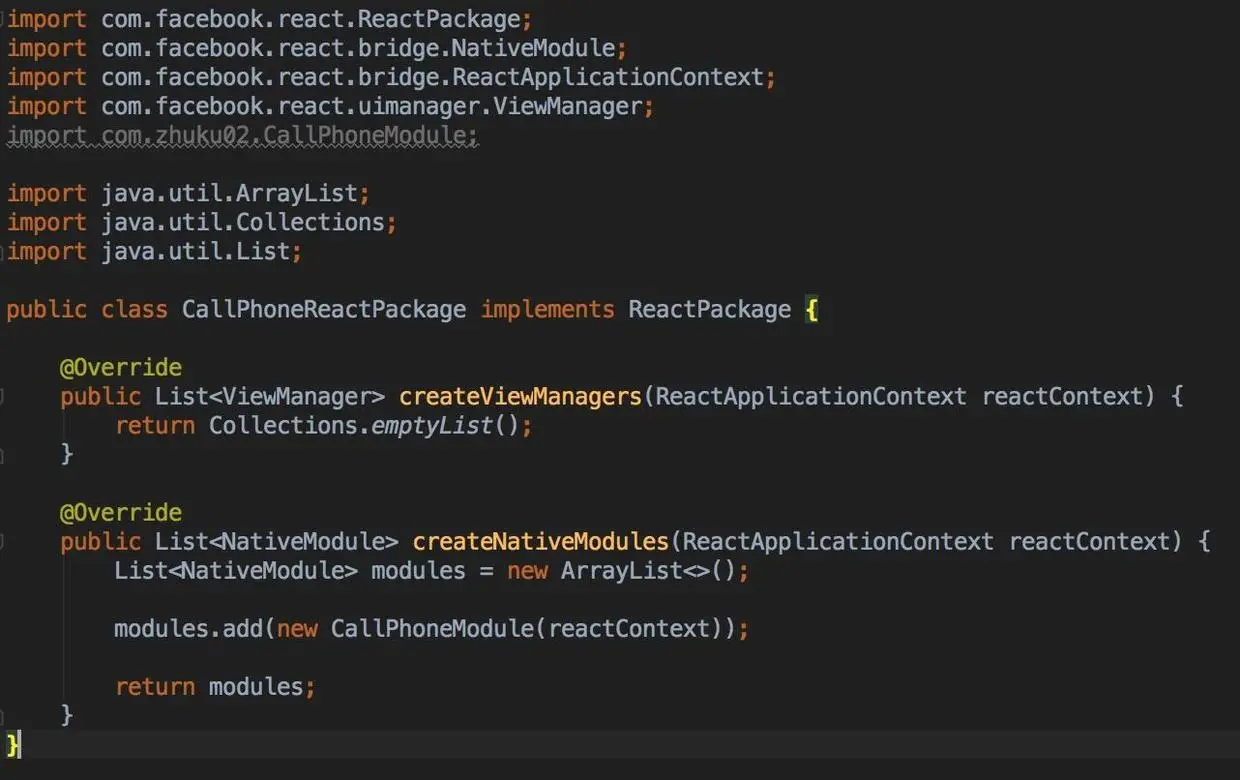 CallPhoneReactPackage