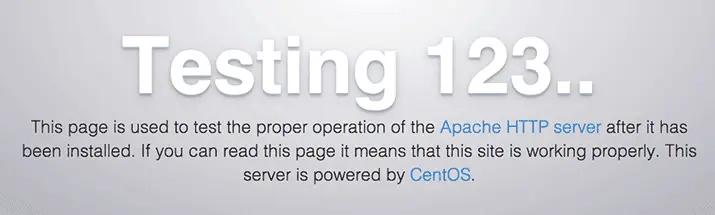 Apache默认的CentOS 7