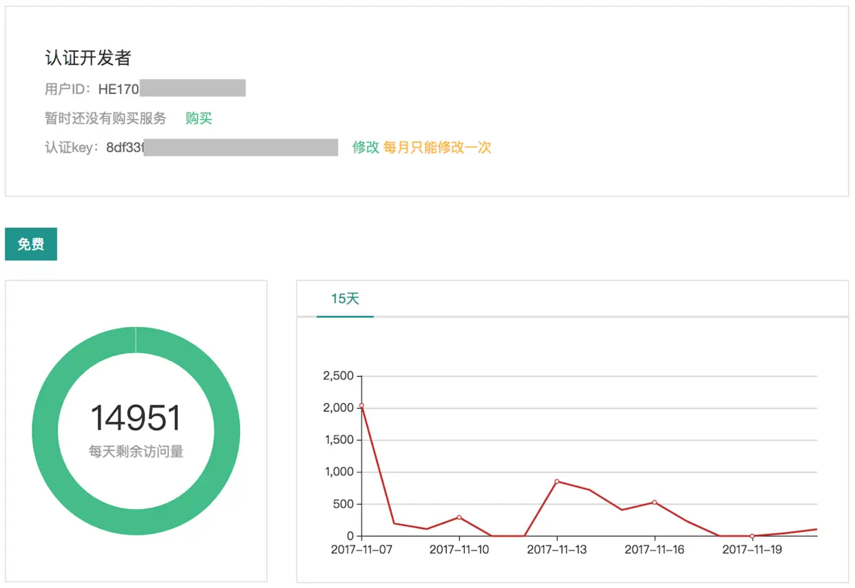 和风天气控制台