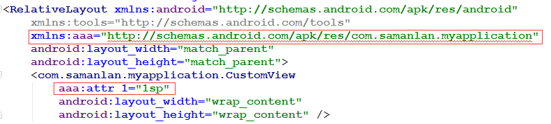 布局怎么使用自定义属性