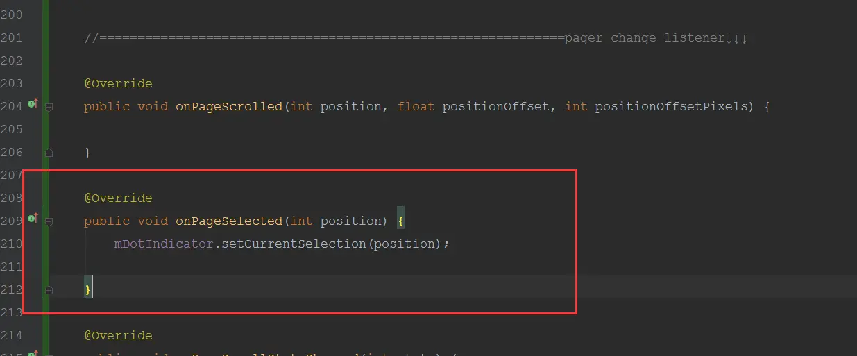 设置当前展示的dotview