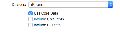 勾选core data选项