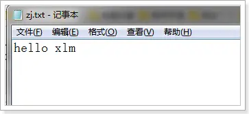 打开本地文件，可以看到`hello xlm` 已经写入文件