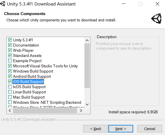 勾选安装的组件