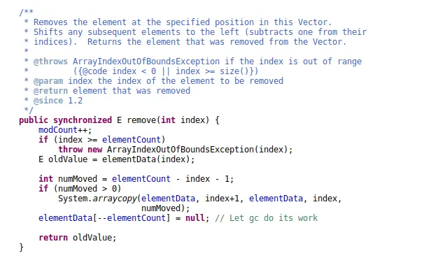带synchronized关键字的remove的方法