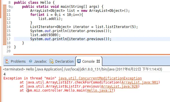 意料之中的ConcurrentModificationException