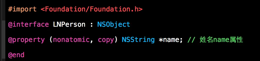 LNPerson类的头文件