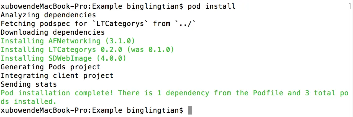 pod install