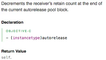 autorelease方法