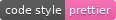 code style: prettier