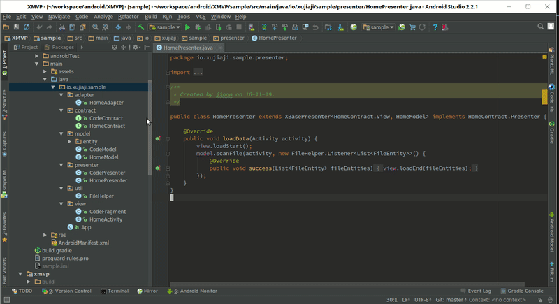 开始编辑MVP代码