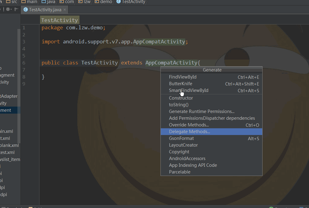 SmartFindViewById 使用_无布局参数