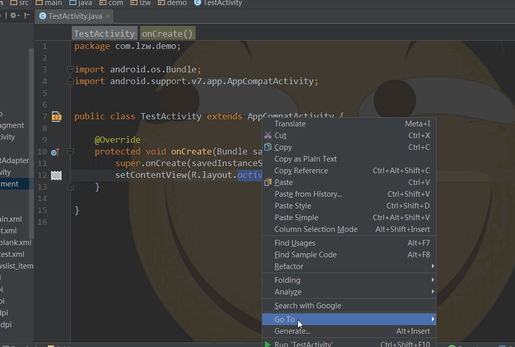 SmartFindViewById 使用_有布局参数