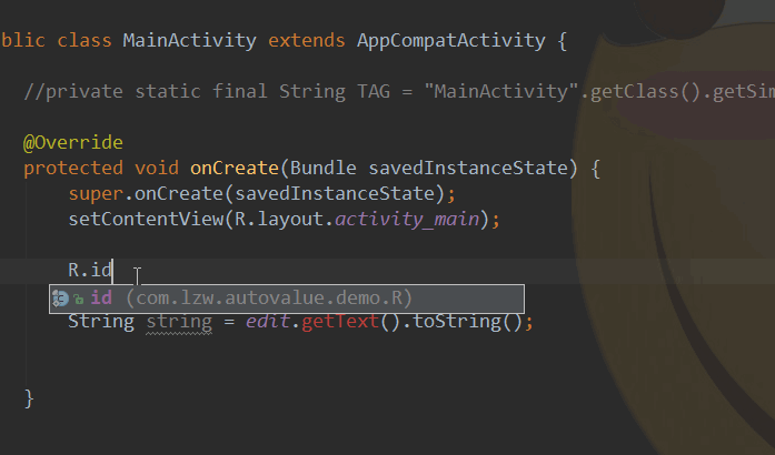 Android Postfix Completion  使用