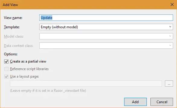 使用Ajax更新ASP.Net MVC项目中的报表对象